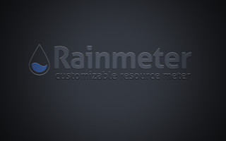 Rainmeter logo black background blue - an ambient occlusion free wallpaper for desktop