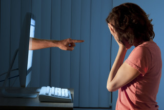 Woman pointing computer fingernails shirt - a hand free wallpaper