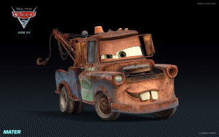Cartoon character driving tow truck - pixar and disney animation free wallpaper