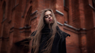 Woman long hair clock tower - artur tarnowski free wallpaper