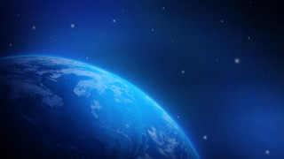 Blue earth stars night sky - a blue earth free wallpaper