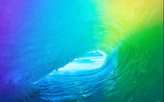 Rainbow wave water blue sky - vivid free wallpaper