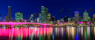 City skyline bridge river night 95 - a bridge over a river free wallpaper