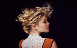 Messy hair dress profile blonde - messy free wallpaper