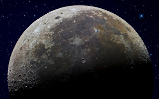 Moon stars aurora planet space - a large moon free wallpaper