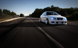 White car night road forest 2 - tree and a forest in the background free wallpaper
