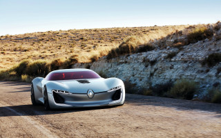 Silver car dirt road hill - a silver car free wallpaper