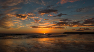 Sunset beach people distant australian - the beach in the distance free wallpaper