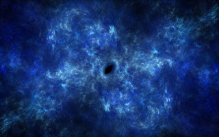 Black hole blue space stars - a black hole in the center free wallpaper