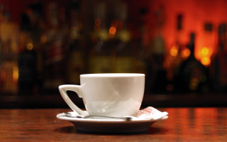 Coffee saucer spoon table blurry - a saucer free wallpaper