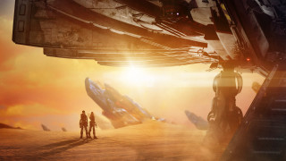 Sci fi desert ship matte - mass effect free wallpaper