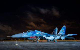 Fighter jet night tarmac clouds - top of an airport tarmac free wallpaper