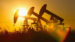 Sunset oilpumps fence silhouette orange - a sunset free wallpaper