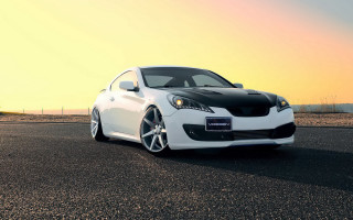 White car sky background vehicle - a yellow sky in the background free wallpaper