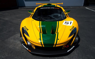 Yellow green sports car aurora - side profile free wallpaper