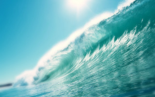 Large wave ocean sunny day - ocean free wallpaper