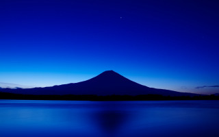 Mountain night blue sky lake - a body of water below free wallpaper