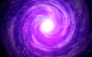 Purple spiral stars space art - a blue center free wallpaper