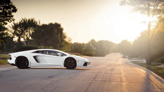 White sports car road sunlight - andrew law free wallpaper
