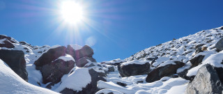 Snow mountain ice lake sunlight - an gyeon free wallpaper for desktop