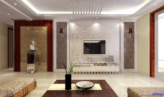 Living room large tv couch 2 - an zhengwen free wallpaper