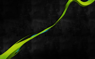 Green blue swirl abstract art - a black wall behind free wallpaper
