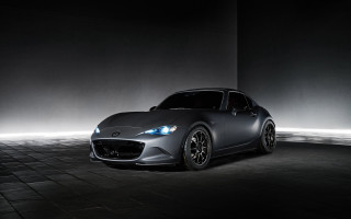 Gray sports car dark room 2 - panfuturism free wallpaper
