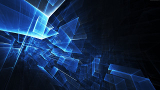 Blue abstract lines shapes fractals - line free wallpaper