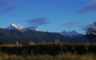 Mountain range fence tall grass - murata range free wallpaper