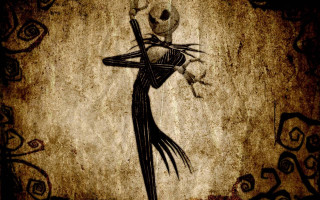 Skeleton holding stick skull back - background free wallpaper for desktop