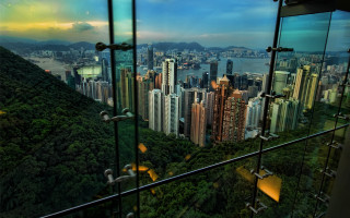 City reflection mattepainting sky lake - a reflection of the city free wallpaper