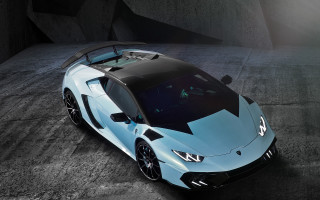 Blue sports car parking lot 14 - a parking lot free wallpaper