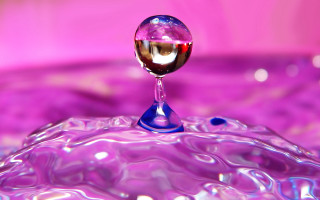Liquid drop purple bowl moon - david lachapelle free wallpaper