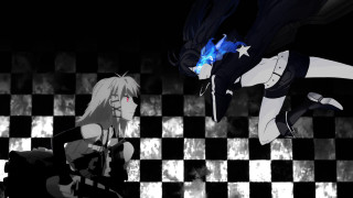 Anime characters checkered wallpaper blue - gothic free wallpaper for desktop