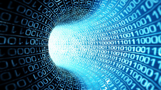 Blue tunnel numbers light cybernetics - number free wallpaper