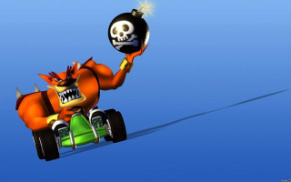Cartoon toycar skull bomb desert - a skull free wallpaper