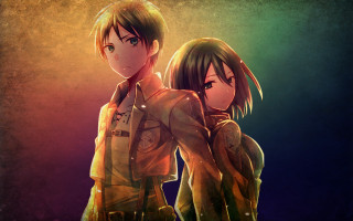 Anime 2girls darkroom green background - a green background free wallpaper