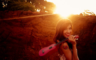 Aramenta blonde guitar smile autumn - aramenta dianthe vail free wallpaper