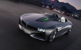 Futuristic car night city green - a green arrow free wallpaper