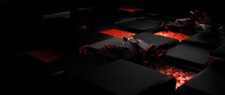 Black red abstract light center - c4d free wallpaper