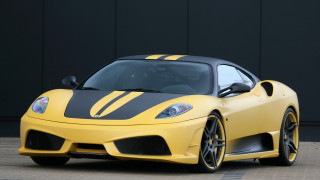 Yellow sports car black stripes - a yellow sports car free wallpaper