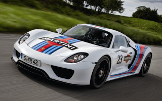 White sports car green hillside - a road next free wallpaper
