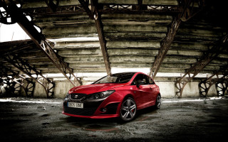 Red car parking lot wood - a roof free wallpaper