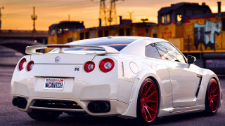 White car train sunset blurry - a train in the background free wallpaper