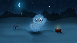 Blue ball snow ground candle - a blue ball free wallpaper