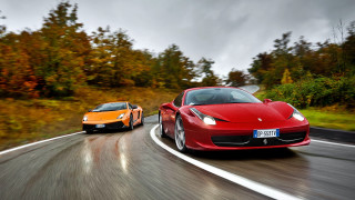 Fall cars road trees motion - the other free wallpaper