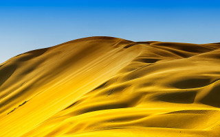 Yellow sand dune blue sky - amir zand free wallpaper