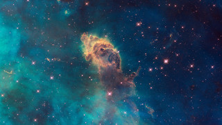 Starry sky blue cluster aurora - benoit b. mandelbrot free wallpaper