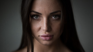 Elina karimova freckled hair serious - shaded free wallpaper