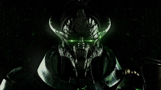 Demonic alien glowing eyes horns - demonic free wallpaper